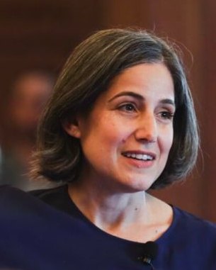 Sarah Falcon speaking at an event